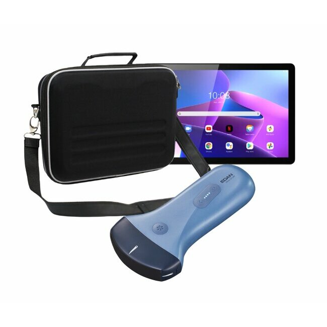 Edan Nano portable color ultrasound scanner with tablet and bag
