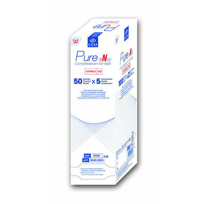 Pure N30 sterile non-woven compresses