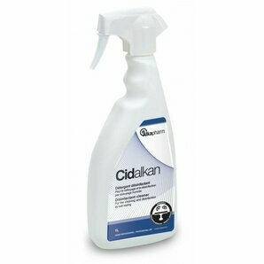 Cidalkan Spray - Broad-Spectrum Disinfectant 1L Bottle for surfaces and medical devices