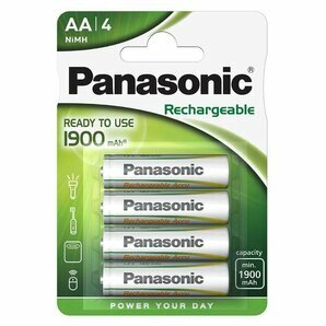 Panasonic AA 1900mAh rechargeable batteries (Pack of 4)