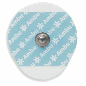 Ambu WhiteSensor 4300 Electrodes with Central Push Button - Solid Gel (Set of 1200)