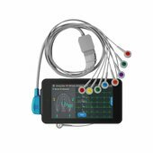 Pocket electrocardiograph with automatic interpretation.